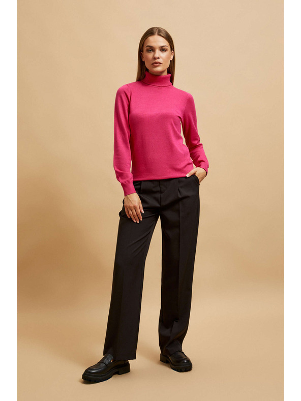 Moodo Fuksijski pulover z rolakom Moodo