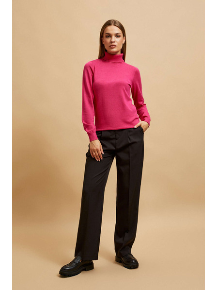 Moodo Fuksijski pulover z rolakom Moodo