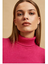 Moodo Fuksijski pulover z rolakom Moodo