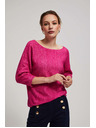 Moodo Fuksijski pulover s 3/4 rokavi Moodo