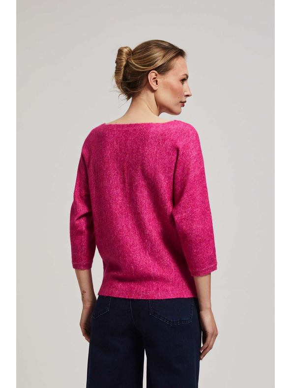 Moodo Fuksijski pulover s 3/4 rokavi Moodo