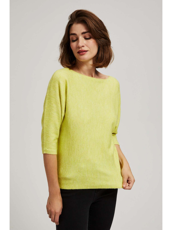 Moodo Limetkin pulover s 3/4 rokavi Moodo