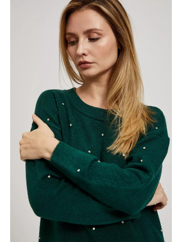 Moodo Pulover z cirkonskimi kamni Moodo