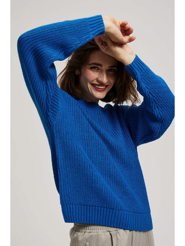 Moodo Azuren pulover z okroglim izrezom Moodo