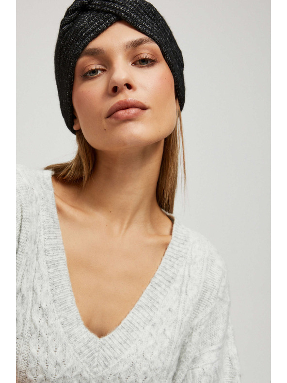 Moodo Pulover z V-izrezom siv Moodo