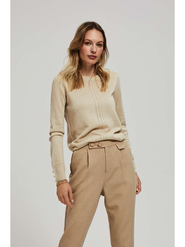 Moodo Pulover z čipkastim okrasjem Moodo