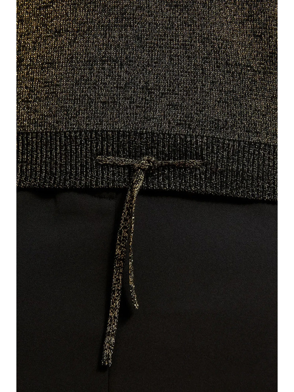 Moodo Črn pulover z metalnim vlaknom Moodo