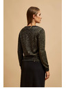 Moodo Črn pulover z metalnim vlaknom Moodo