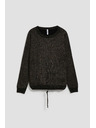 Moodo Črn pulover z metalnim vlaknom Moodo