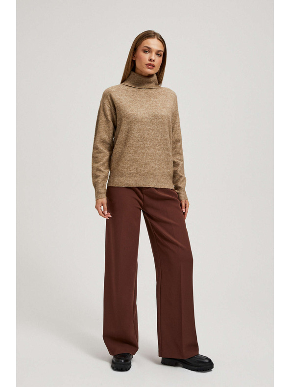 Moodo Pulover z ovratnikom bež Moodo