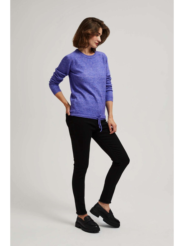 Moodo Pulover z vezavo vijolični Moodo