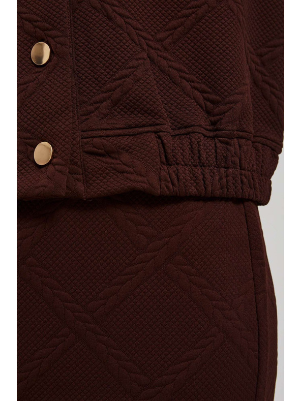 Moodo Pulover z okrasnimi gumbi rjav Moodo