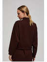 Moodo Pulover z okrasnimi gumbi rjav Moodo