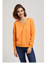 Moodo Bluza z V-izrezom oranžna Moodo