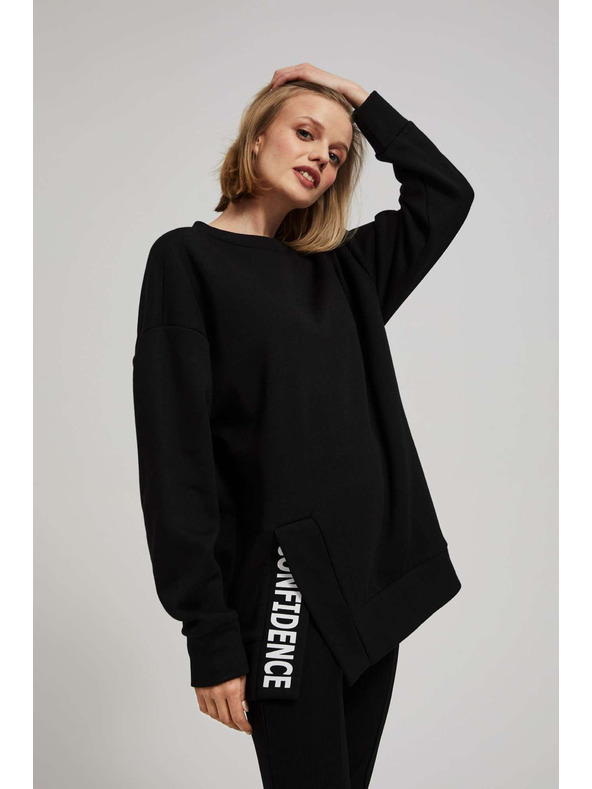 Moodo Oversized pulover z napisom Moodo