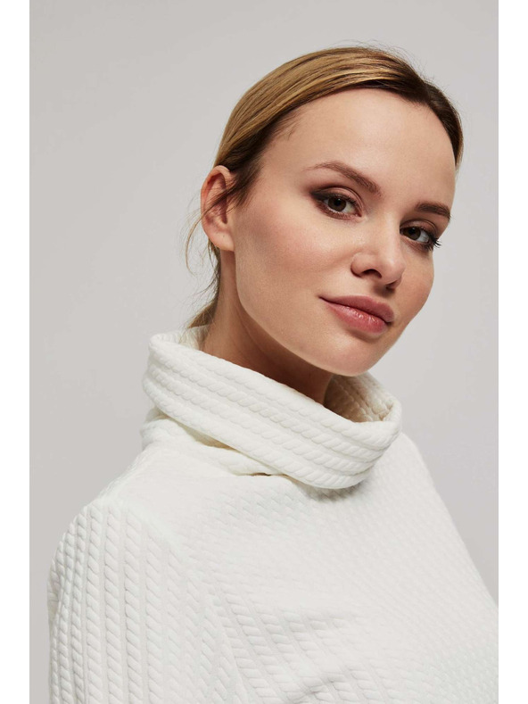 Moodo Pulover s široko ovratnico bisernih odtenkov Moodo