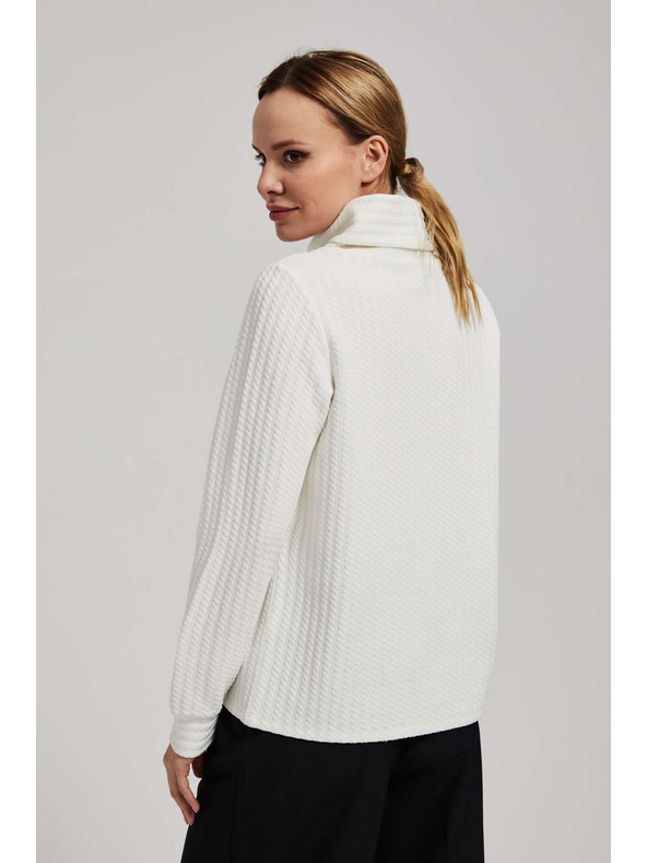 Moodo Pulover s široko ovratnico bisernih odtenkov Moodo