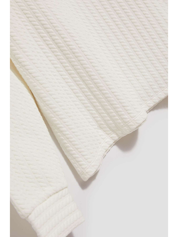 Moodo Pulover s široko ovratnico bisernih odtenkov Moodo