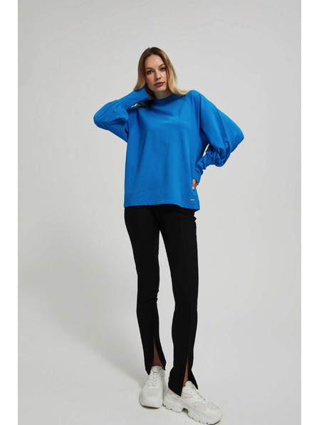 Moodo Bluza z napihnjenimi rokavi azurna Moodo