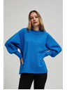 Moodo Bluza z napihnjenimi rokavi azurna Moodo
