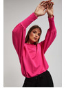 Moodo Bluza z napihnjenimi rokavi fuksija Moodo