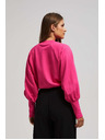 Moodo Bluza z napihnjenimi rokavi fuksija Moodo
