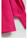 Moodo Bluza z napihnjenimi rokavi fuksija Moodo