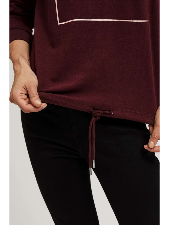 Moodo Preprosta hoodie s tiskom Moodo