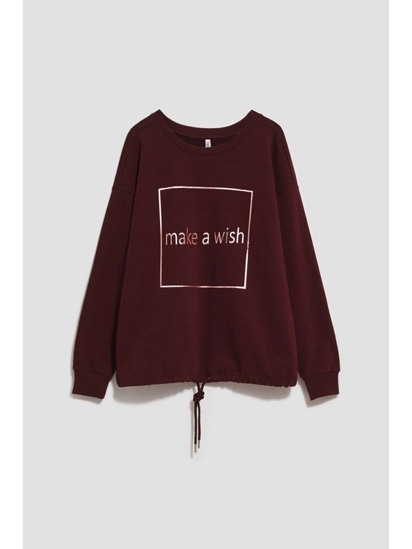 Moodo Preprosta hoodie s tiskom Moodo