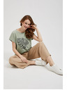 Moodo Olivna bluza s tiskom Moodo