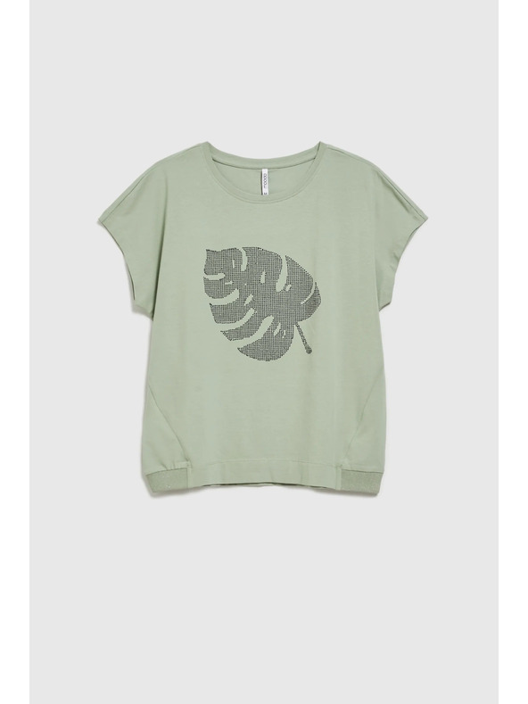 Moodo Olivna bluza s tiskom Moodo