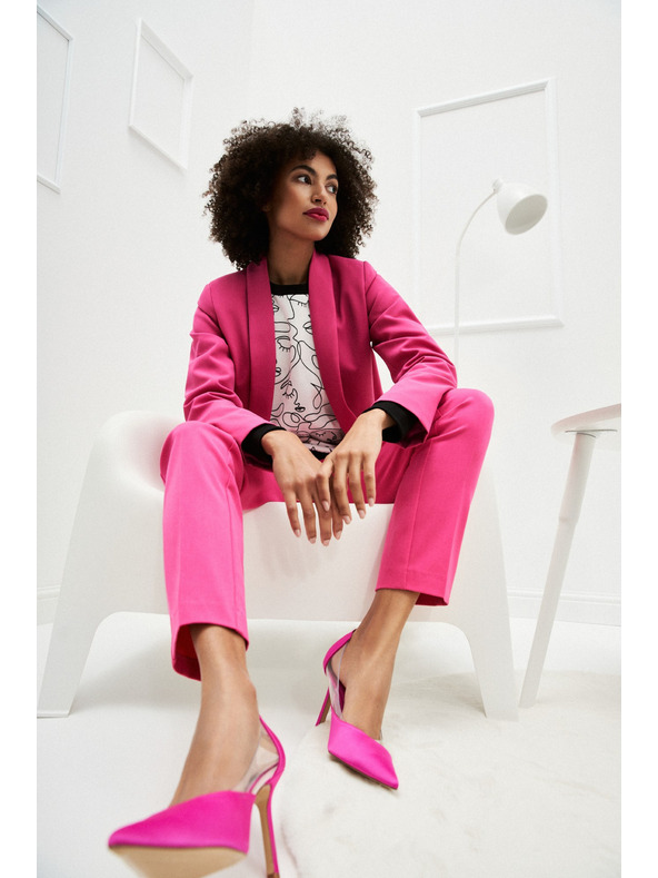 Moodo Gladko rožnato suknjič Moodo