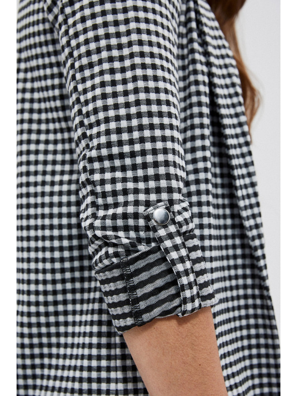 Moodo Črno-belo nežno karirasto suknjič Moodo
