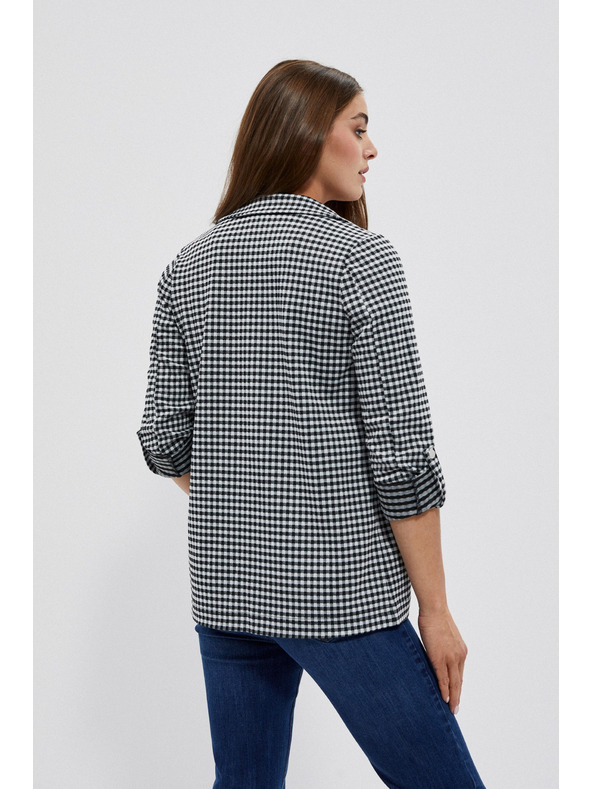 Moodo Črno-belo nežno karirasto suknjič Moodo