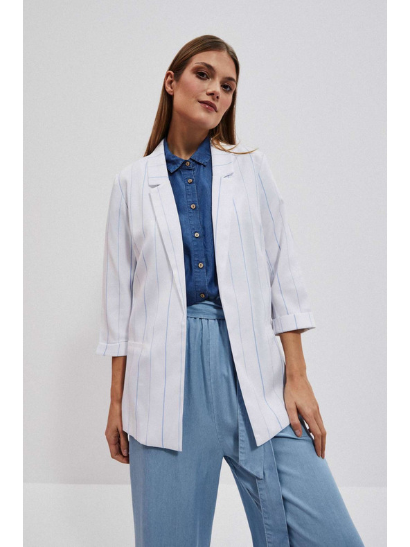 Moodo Belo prugasto suknjič Moodo