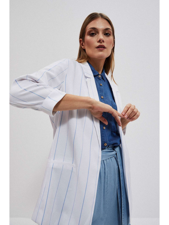 Moodo Belo prugasto suknjič Moodo