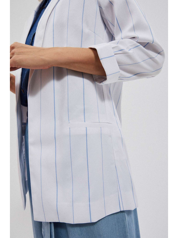 Moodo Belo prugasto suknjič Moodo