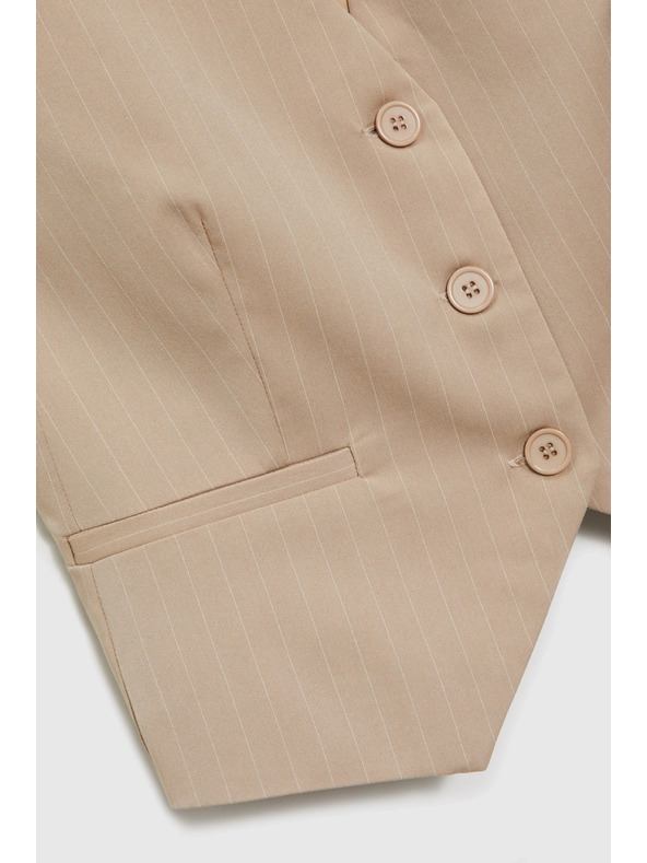 Moodo Telovnik v črtah bež Moodo