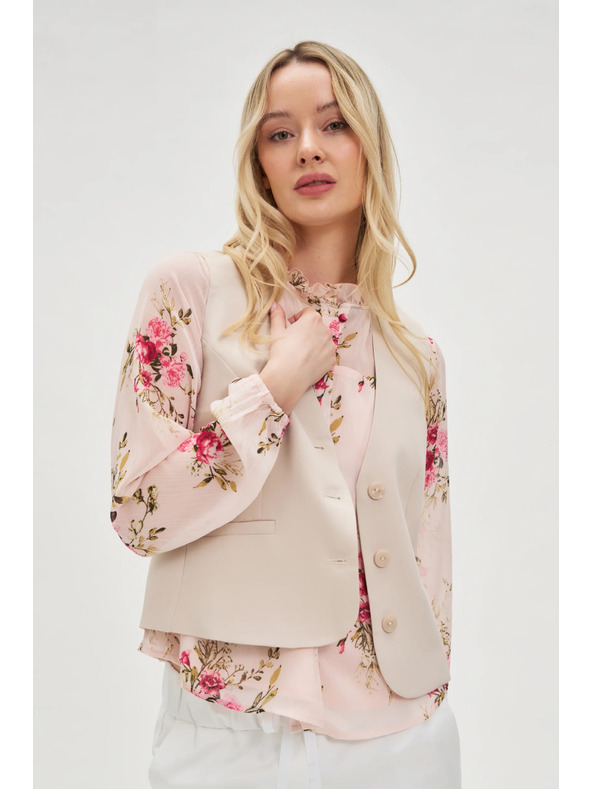 Moodo Eleganten bež telovnik Moodo