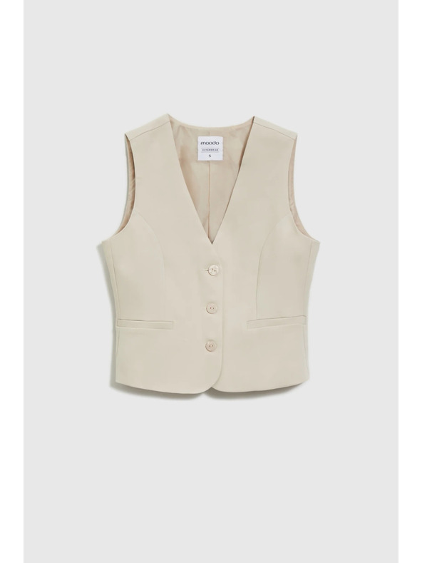 Moodo Eleganten bež telovnik Moodo