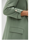 Moodo Suknjič z zavihrtanimi rokavi olivno zelen Moodo