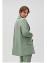 Moodo Suknjič z zavihrtanimi rokavi olivno zelen Moodo