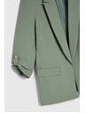 Moodo Suknjič z zavihrtanimi rokavi olivno zelen Moodo