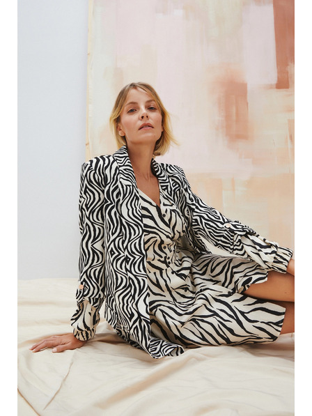 Moodo Vzorčast suknjič bež Moodo