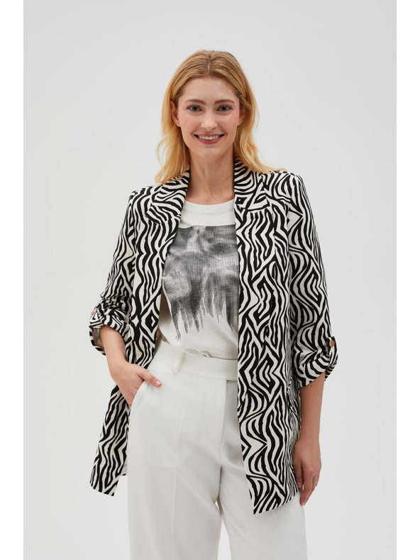 Moodo Vzorčast suknjič bež Moodo