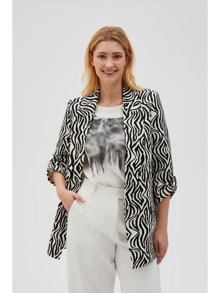 Moodo Vzorčast suknjič bež Moodo