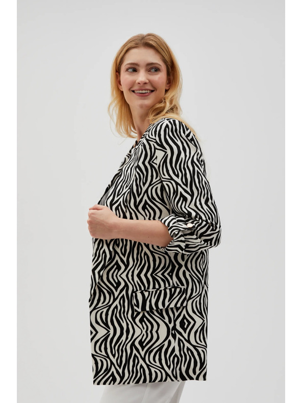 Moodo Vzorčast suknjič bež Moodo