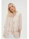 Moodo Bež suknjič z gubami na 3/4 rokavi Moodo