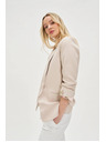 Moodo Bež suknjič z gubami na 3/4 rokavi Moodo