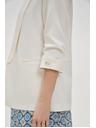 Moodo Suknjič z nagubanim rokavom bel Moodo
